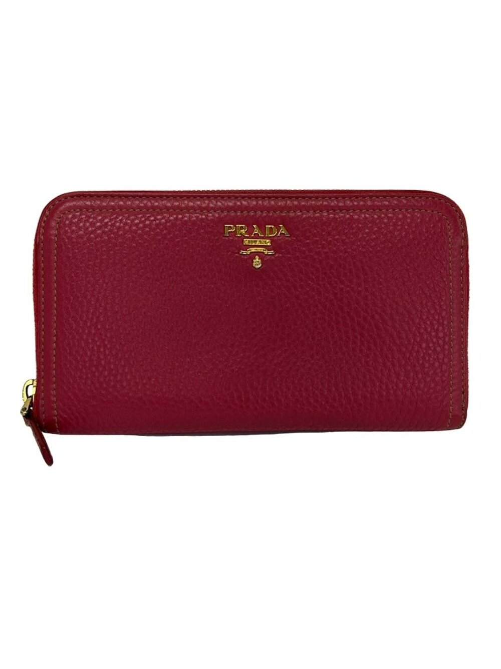 Prada Wallet Pink Zip Around Leather